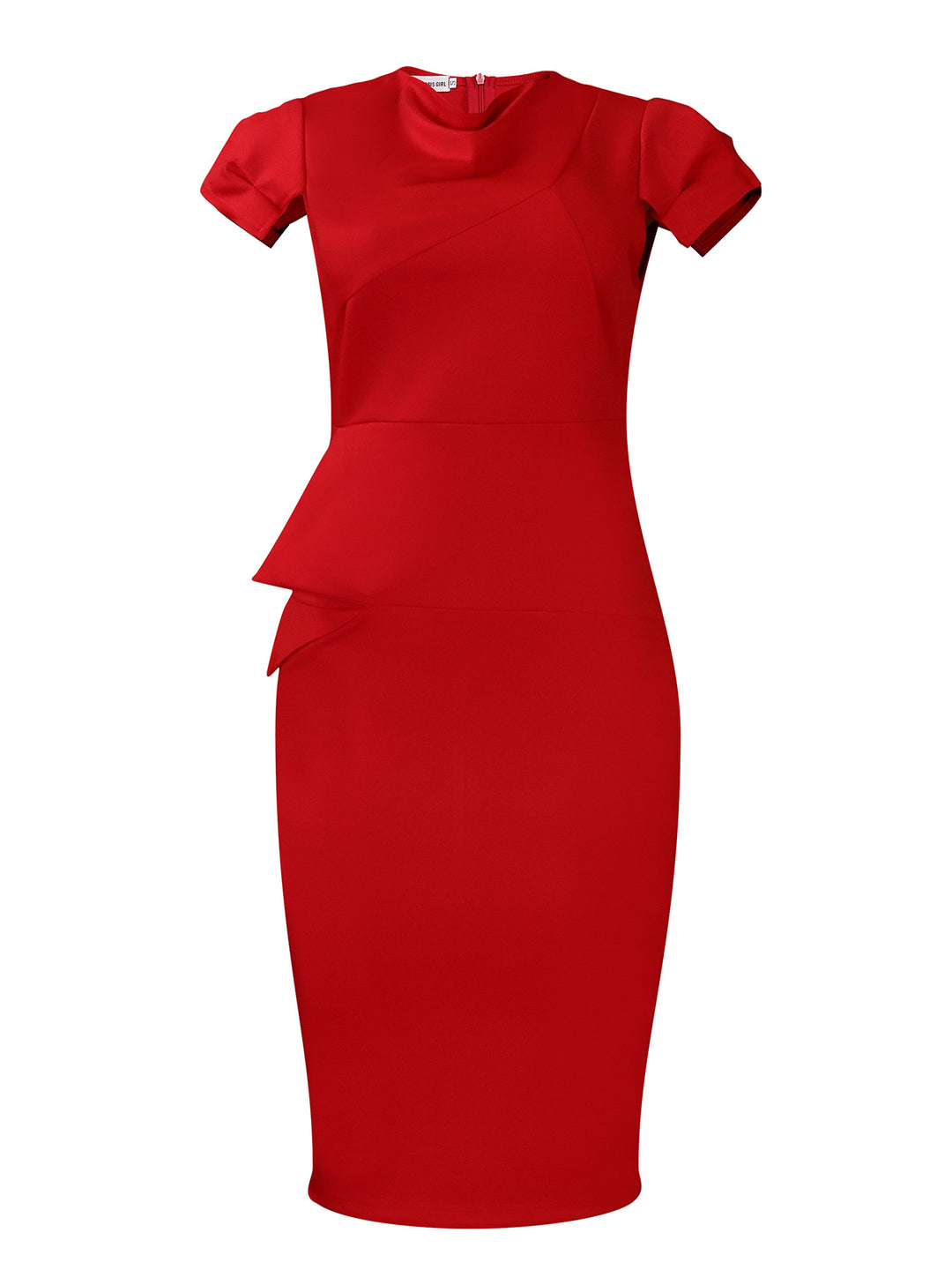 Damen Etuikleid mit modernem Drapierungs-Design und raffiniertem Saum Drune