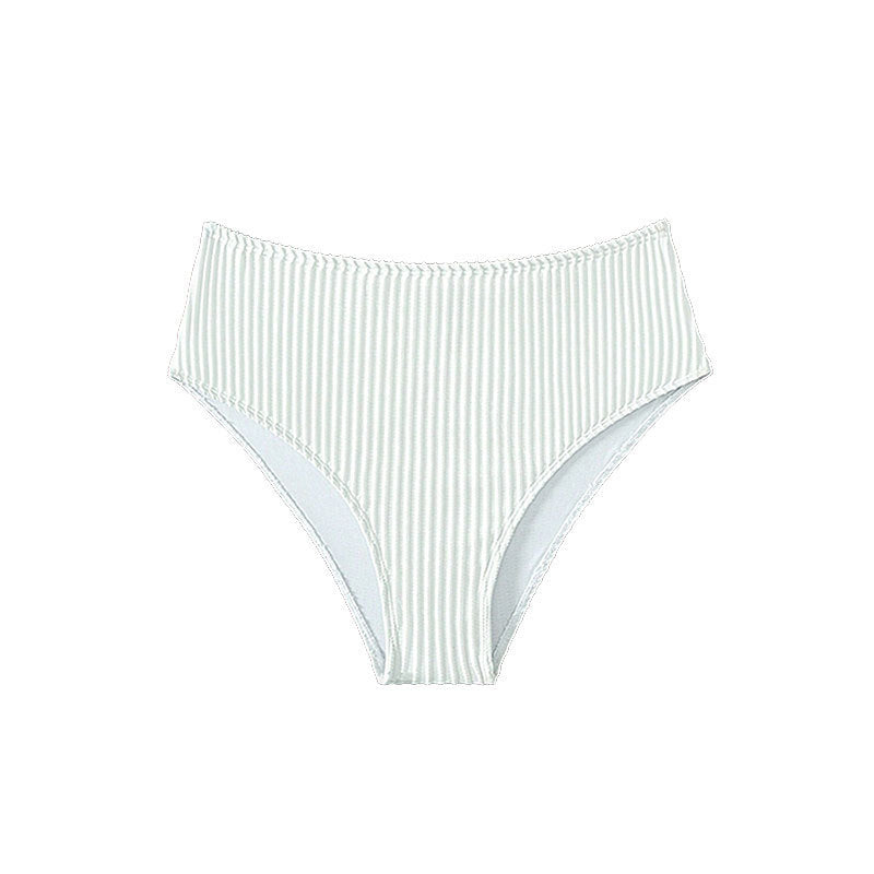 Damen Hochgeschnittenes Bikini-Unterteil mit feinem Streifenmuster Drune
