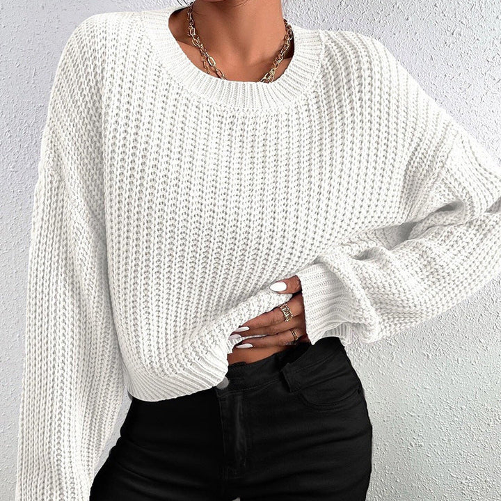 Damen Grobstrickpullover mit lässigem Schnitt und überschnittenen Schultern Drune