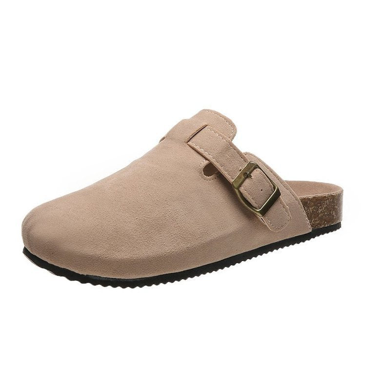 Herren Wildleder Clog mit ergonomischem Kork-Fußbett und verstellbarer Metallschnalle Drune