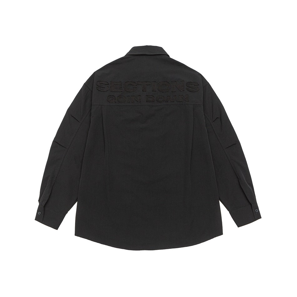 Unisex Kariertes Overshirt im Patchwork-Look mit Brusttasche Drune