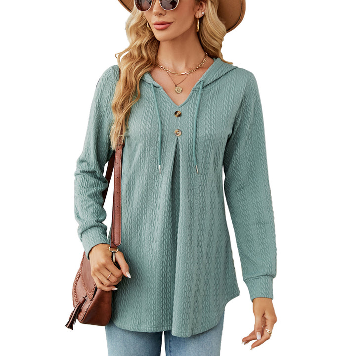 Damen Langarm Hoodie mit strukturiertem Design Drune