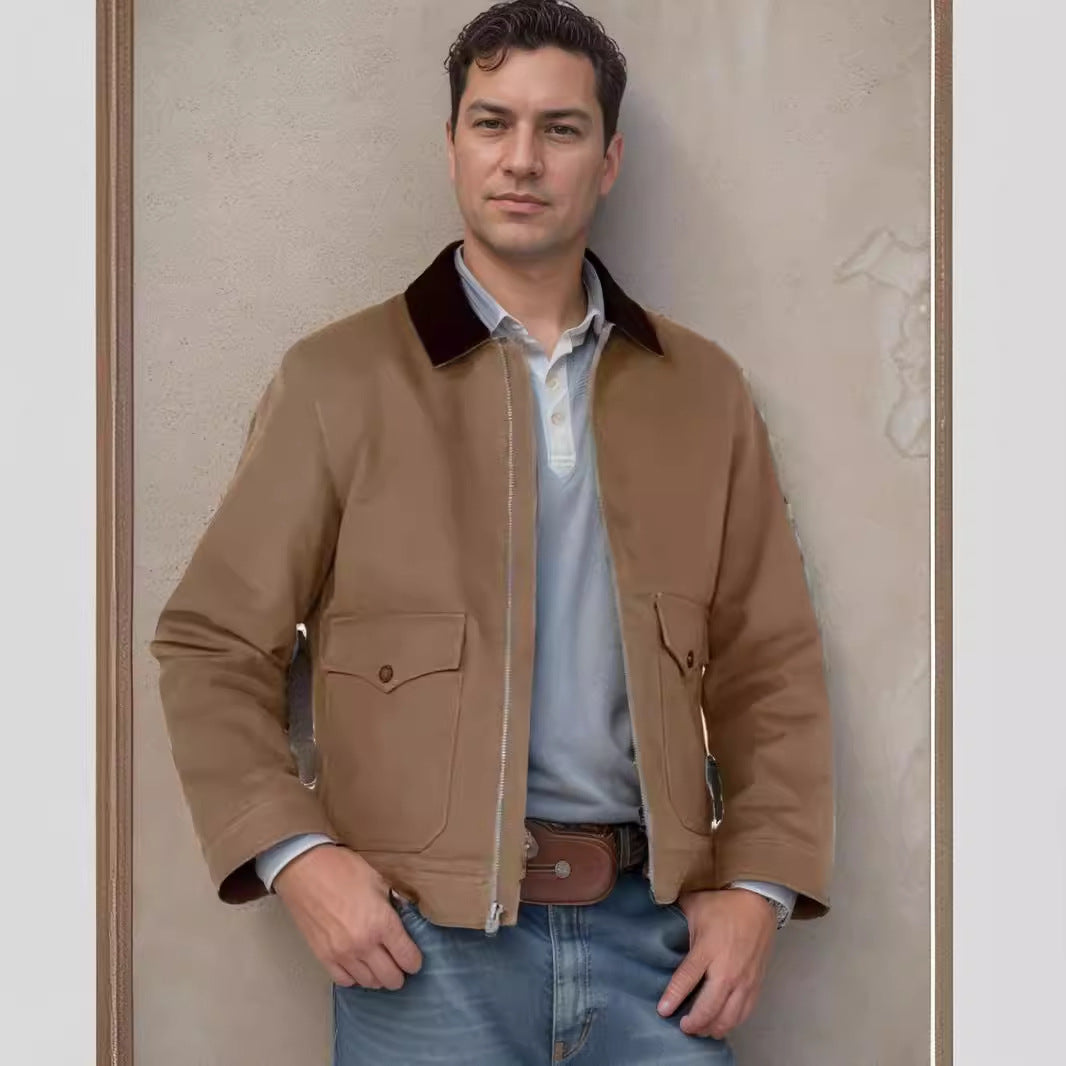 Herren lässige Utility-Jacke mit praktischen Taschen und robustem Design Drune
