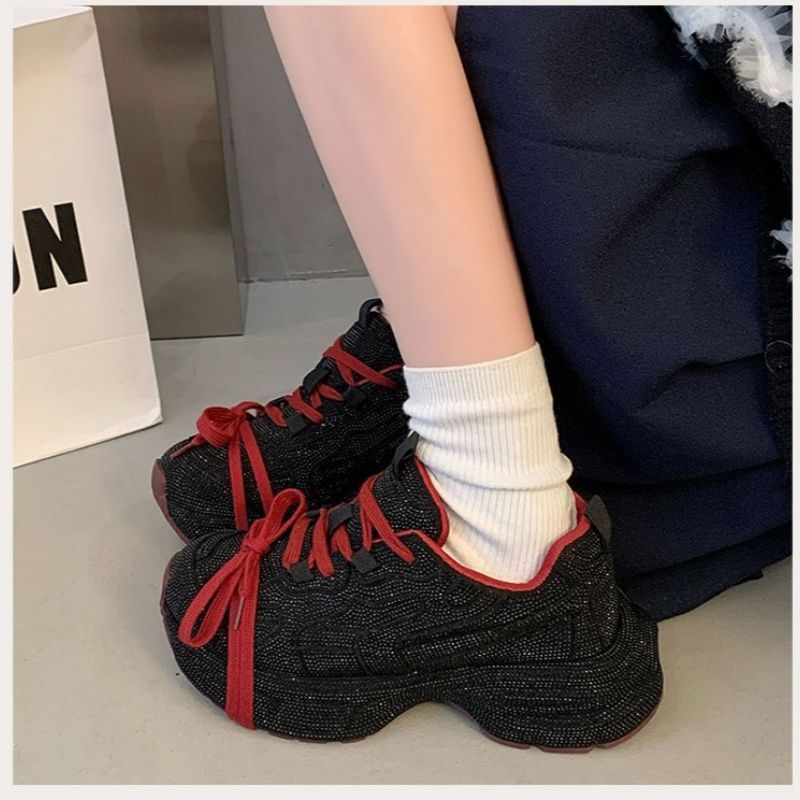Damen Chunky-Plateau-Sneakers mit atmungsaktivem Mesh und sculpted Profil Drune