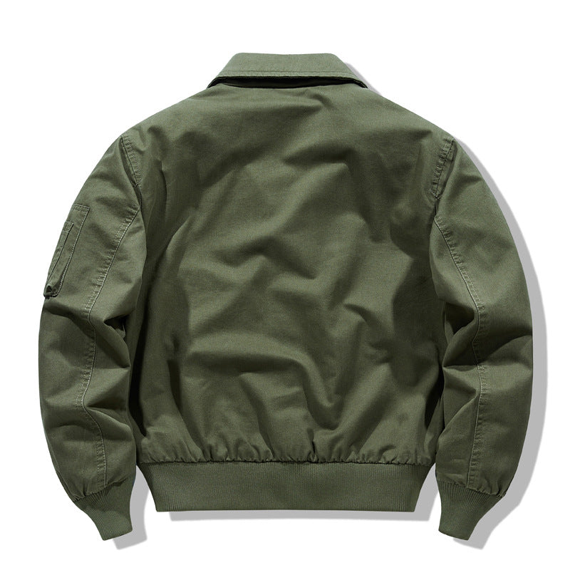 Männer's  schwergewicht utility zip jacke mit signature ärmel zip tasche und klappen cargo taschen Drune