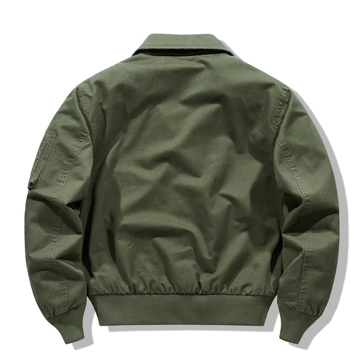 Männer's  schwergewicht utility zip jacke mit signature ärmel zip tasche und klappen cargo taschen Drune