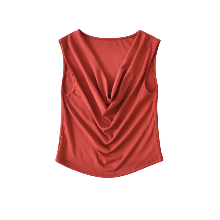 Damen Top mit elegantem Wasserfall-Ausschnitt und weich fließendem Material Drune