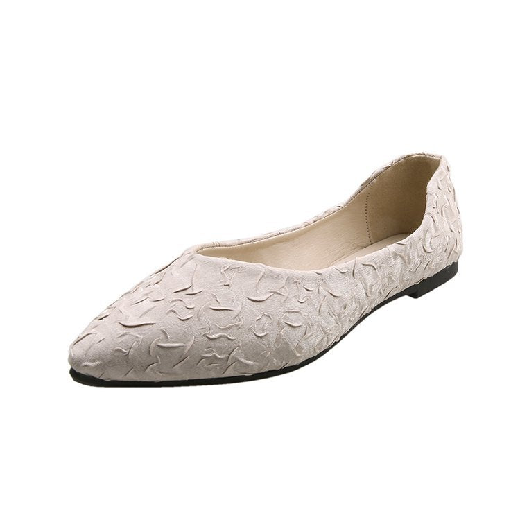 Damen Ballerinas mit spitz zulaufendem Design und strukturiertem Obermaterial Drune
