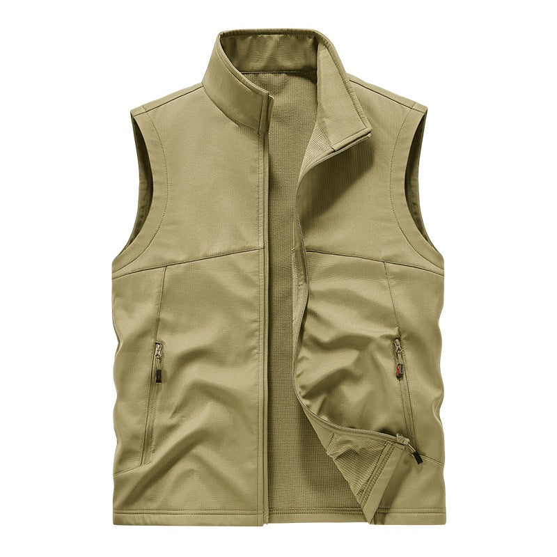 Herren Softshell-Weste mit Fleece-Innenfutter, winddicht und wasserabweisend Drune