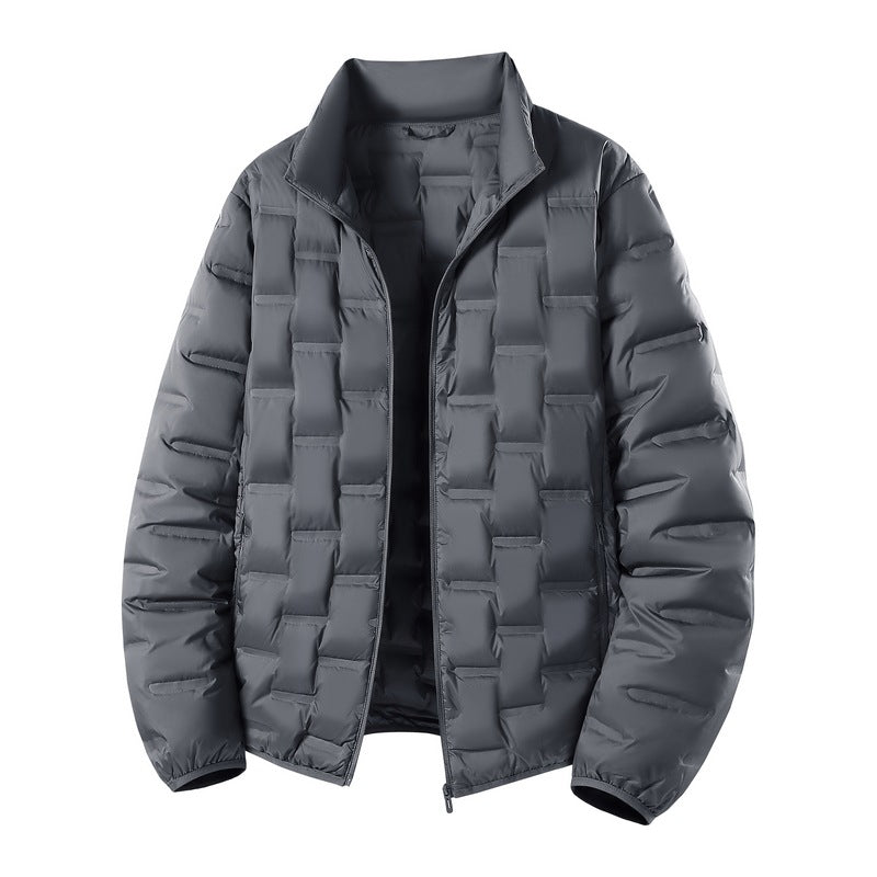 Herren Ultraleichte gesteppte Isolationsjacke mit Stehkragen und minimalistischem Design Drune