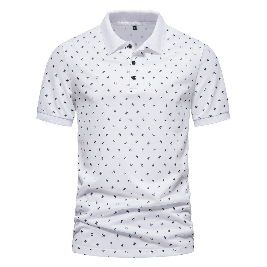 Herren Poloshirt mit modernem Muster und atmungsaktiven Eigenschaften Drune