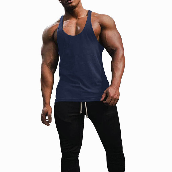 Herren Sporttanktop mit racerback Design und atmungsaktiver Baumwolle Drune