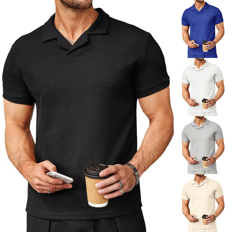 Herren Polohemd mit strukturiertem Gewebe Drune