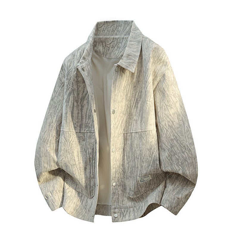 Herren Modische Übergangsjacke mit hohem Kragen Drune