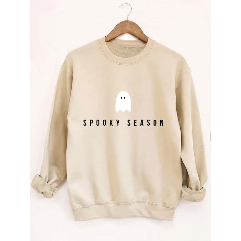 Damen Sweatshirt mit lässigem Gruselmotiv und weichem Innenfleece Drune