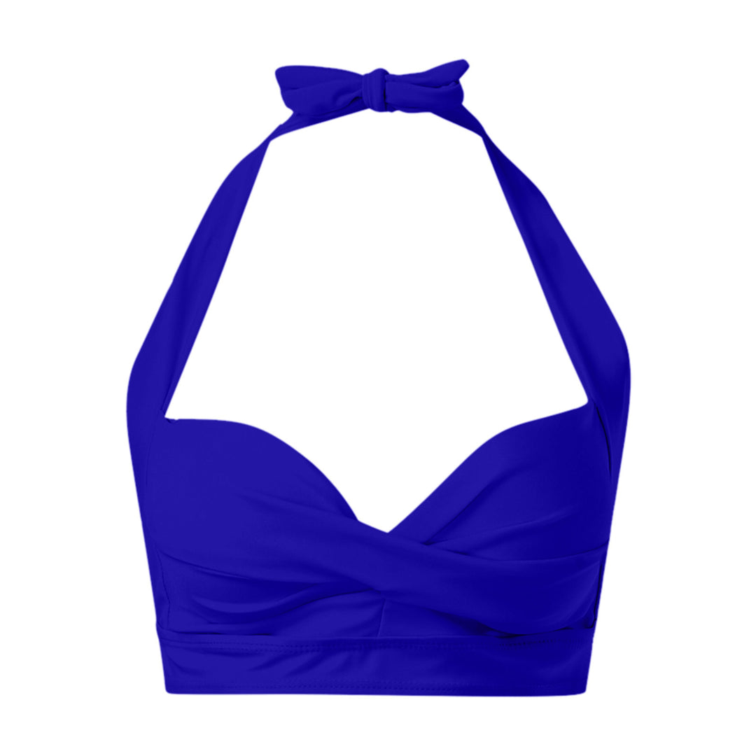 Damen Sportliches Bikinioberteil mit tiefem Ausschnitt und Halter-Design Drune