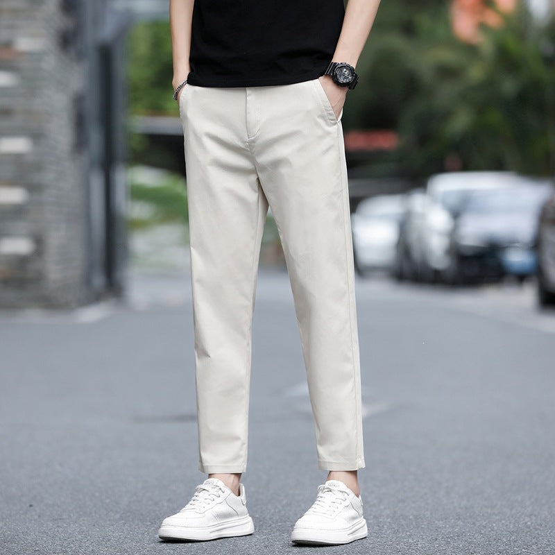Herren Modische Chino-Hose mit elastischem Bund Drune