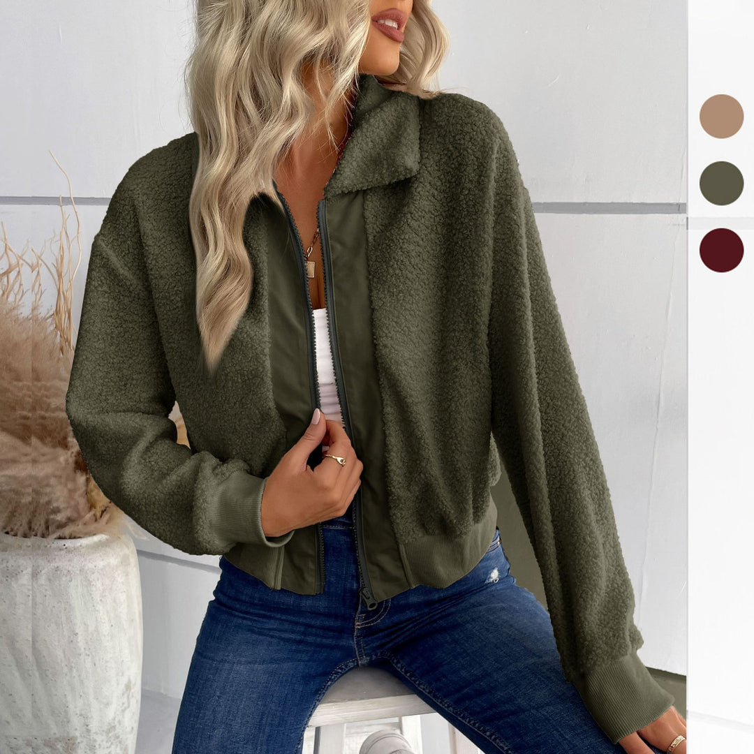 Damen Kuschelige Fleece-Jacke Drune