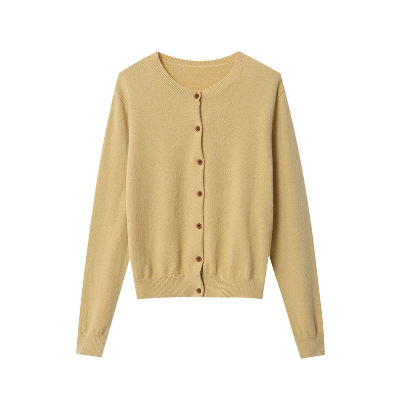 Damen Strickjacke mit Knopfdetails und hochwertiger Baumwolle Drune