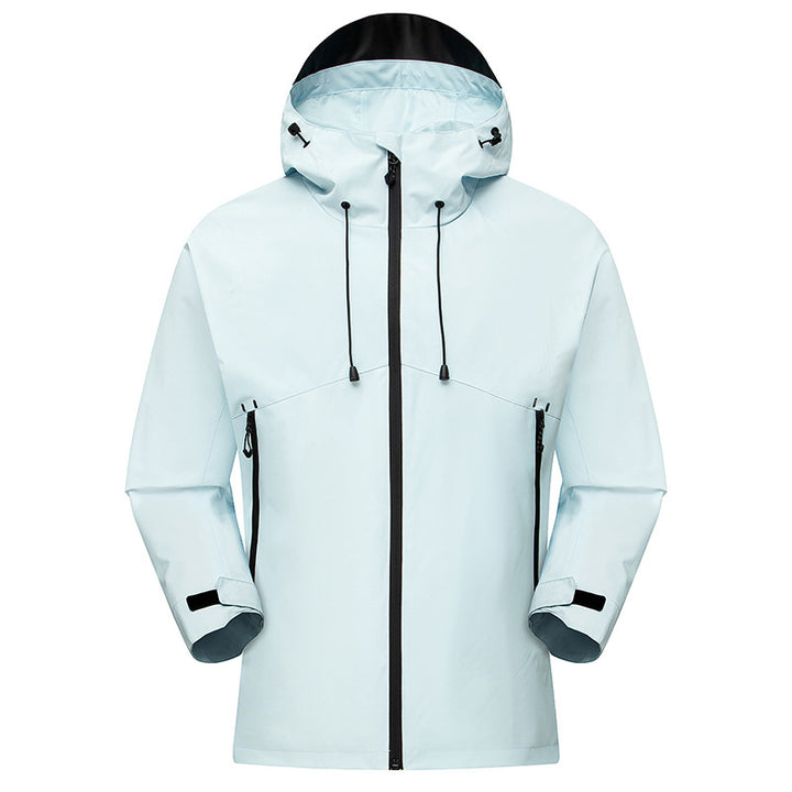 Herren Wasserdichter High-Visibility Shellparka mit atmungsaktiver Membran, verstellbarer Kapuze und Belüftung Drune