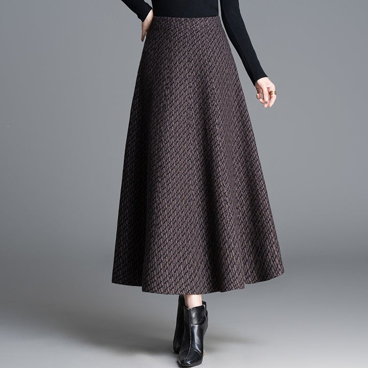 Damen Maxi-Rock mit elegantem geometrischen Muster Drune