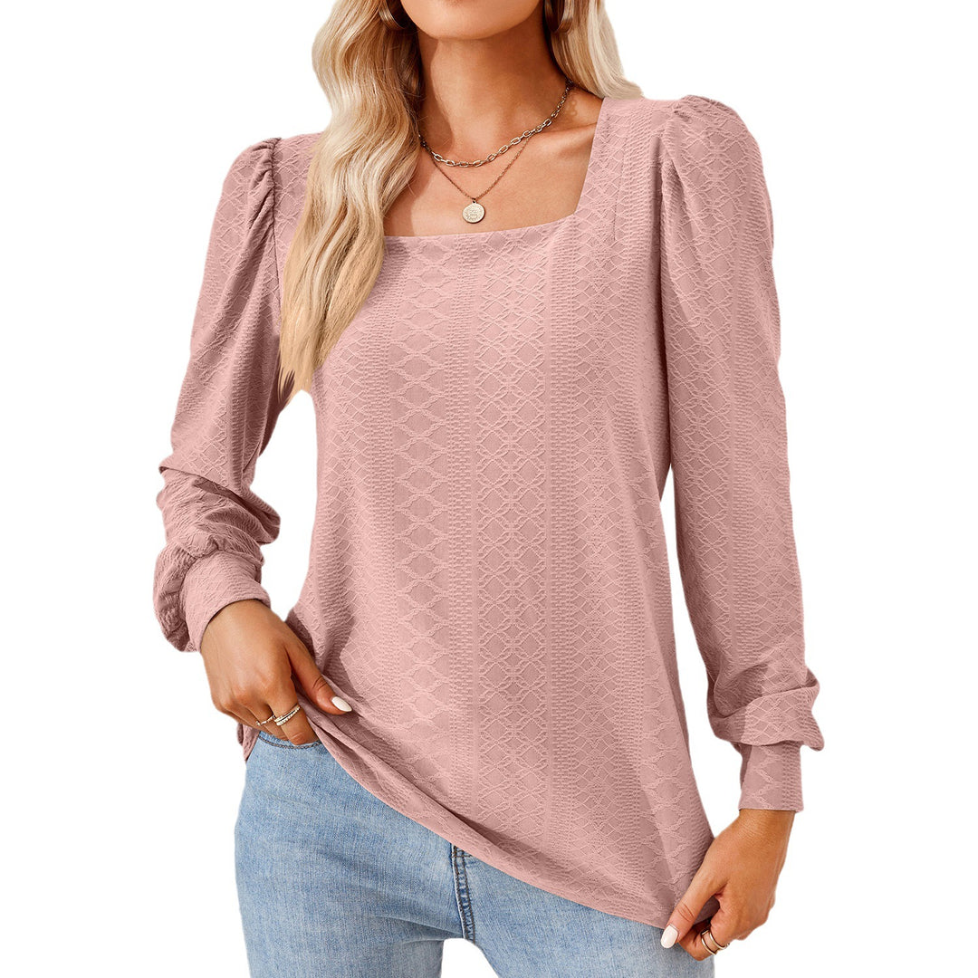 Damen Leichtes Blusenshirt mit eleganten Puffärmeln und strukturiertem Design Drune