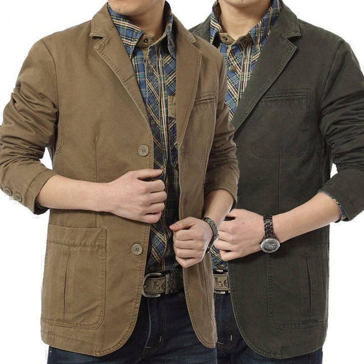Herren Modische Leinenblazerjacke Drune