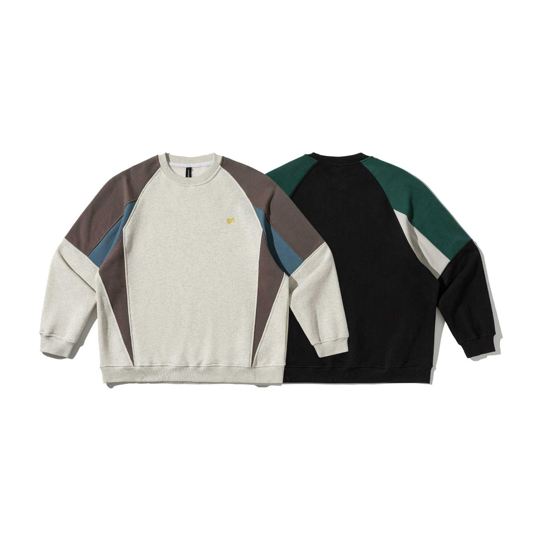 Unisex Colorblock-Sweatshirt mit Raglanärmeln und strukturierter Ziernaht Drune