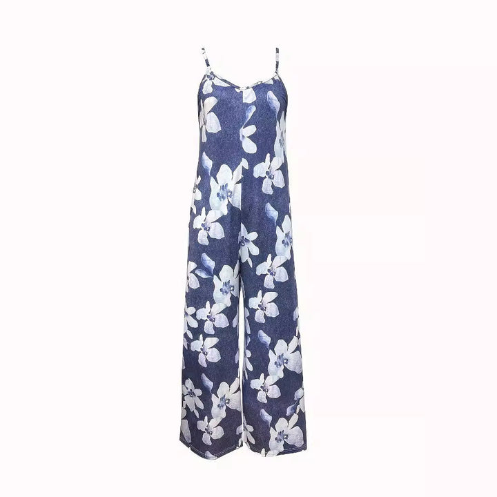 Damen Luftiger Sommeroverall mit breiten Beinen und praktischen Taschen Drune