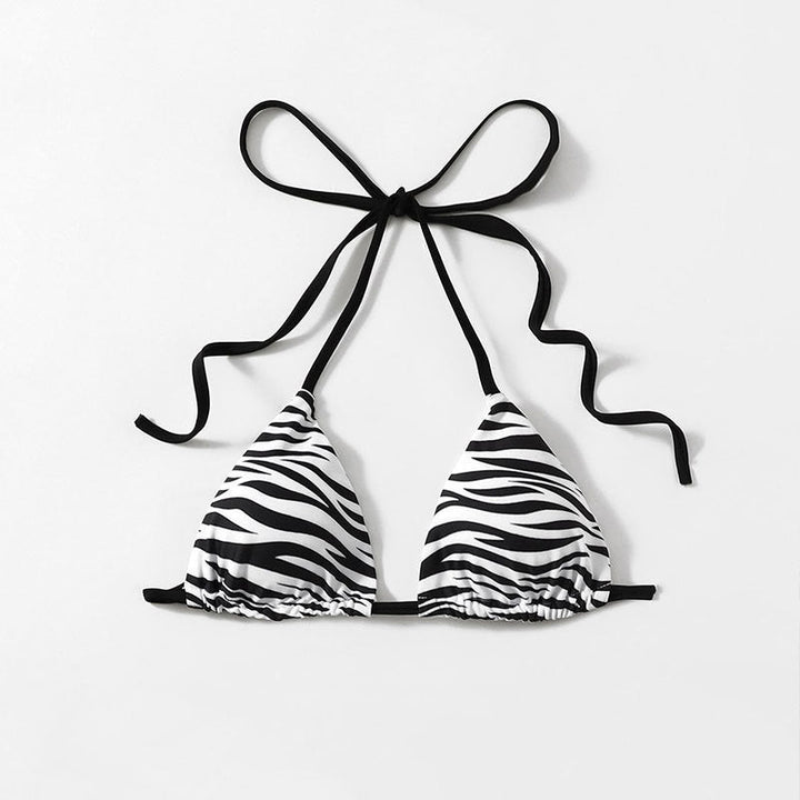 Damen Triangel-Bikini mit verstellbaren Trägern und einzigartigem Wellenmuster Drune