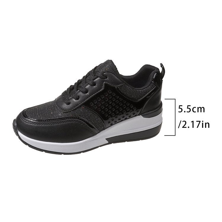 Damen Sneakers mit modischem Metallic-Akzent und atmungsaktiver Dämpfung Drune