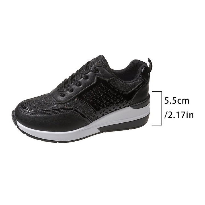 Damen Sneakers mit modischem Metallic-Akzent und atmungsaktiver Dämpfung Drune