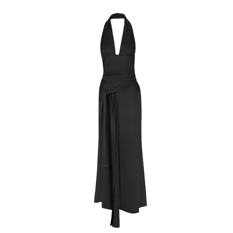 Damen Maxi-Kleid im eleganten Wickelstil Drune
