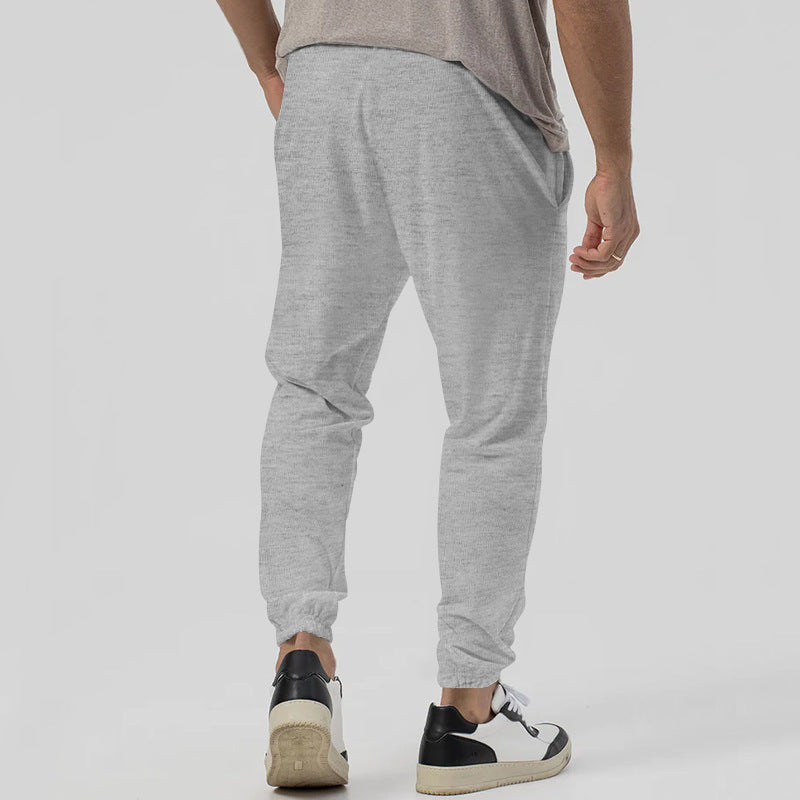 Herren Tapered-Jogginghose im Leinenlook mit Bügelfalte und Bündchen Drune