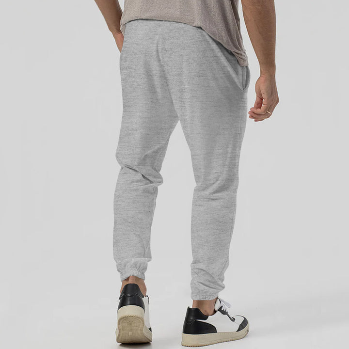 Herren Tapered-Jogginghose im Leinenlook mit Bügelfalte und Bündchen Drune