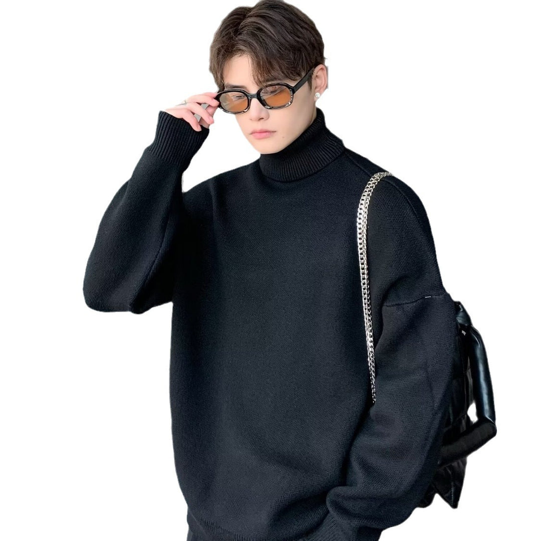 Herren Pullover mit hohem Kragen aus hochwertiger Baumwolle Drune