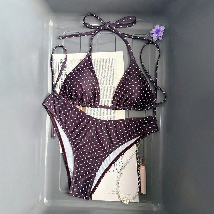 Damen Triangel-Bikini mit klassischen Punkten Drune