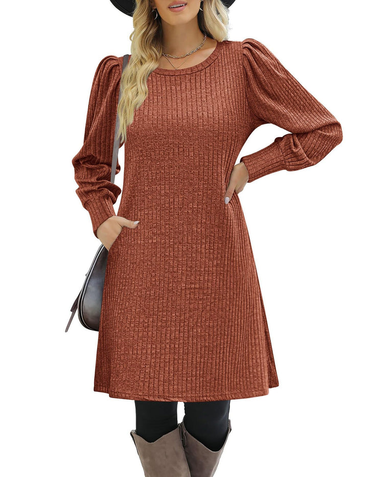Damen Strickkleid mit weitem Schnitt Drune