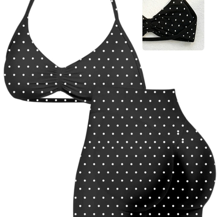 Damen Sportliches Bikini-Set mit hochgeschnittenen Shorts und elastischer Unterstützung Drune