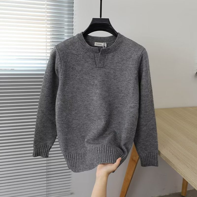 Damen Eleganter Strickpullover mit Stehkragen Drune