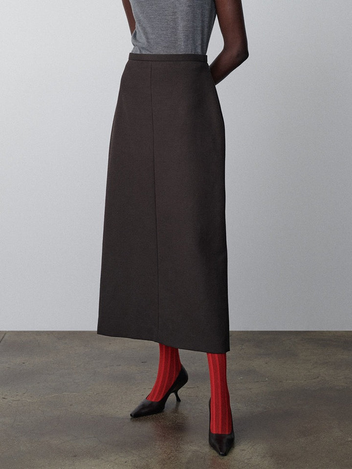 Damen eleganter Midirock mit klassischem Schnitt Drune
