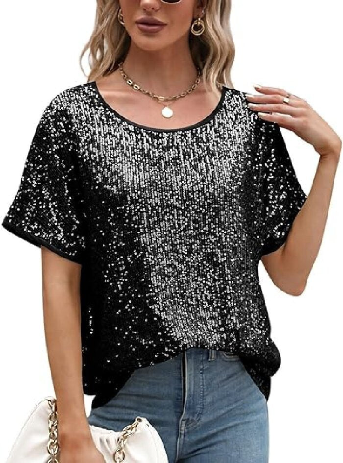 Damen Funktionsshirt mit eleganten Pailletten und lässigem Schnitt Drune