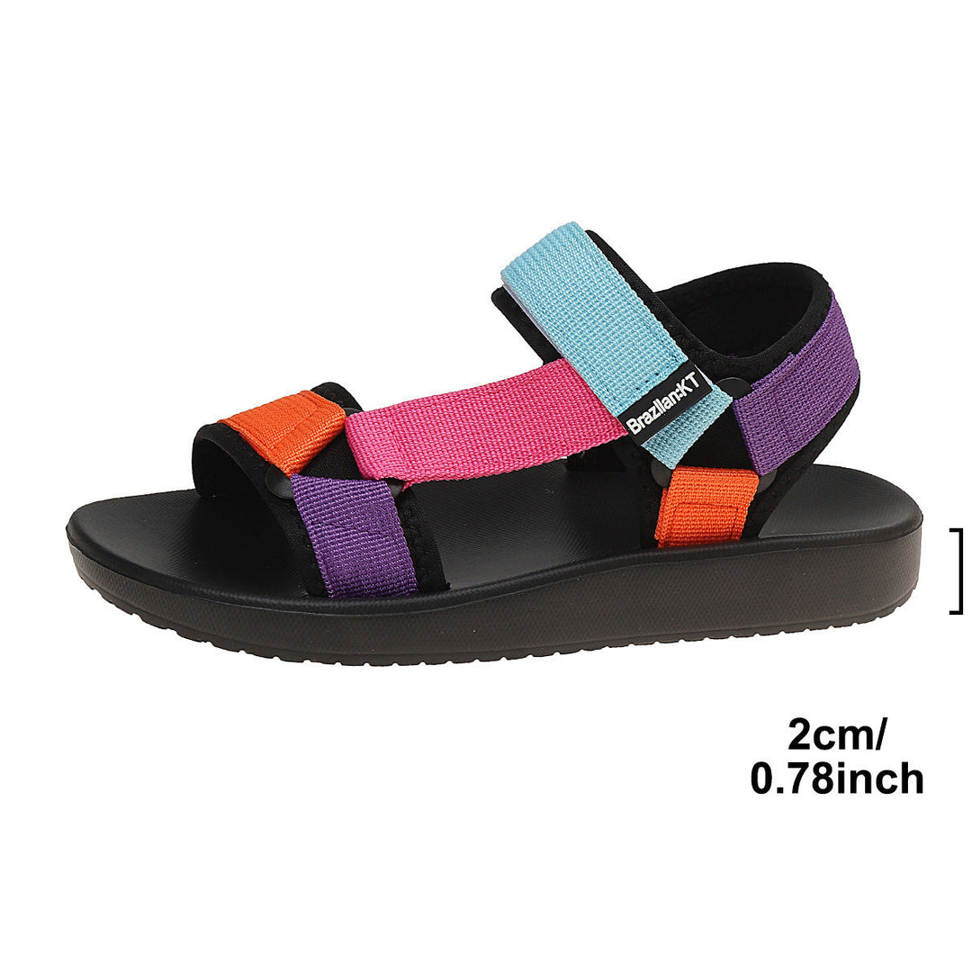 Damen Farbige Komfort Sandalen Drune