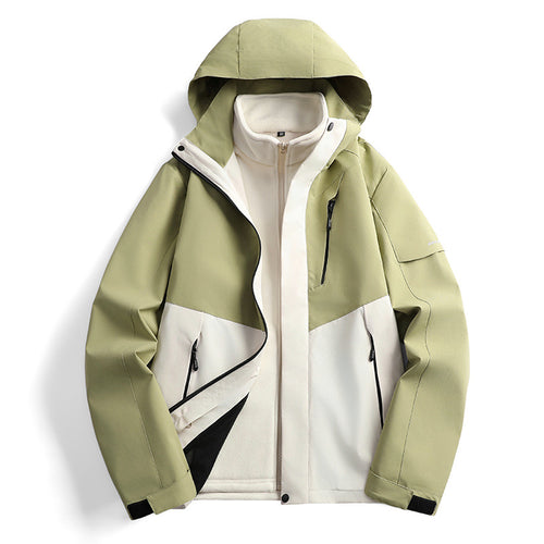 Damen wasserdichte Softshell Outdoorjacke mit Kapuze atmungsaktive Membran Drune