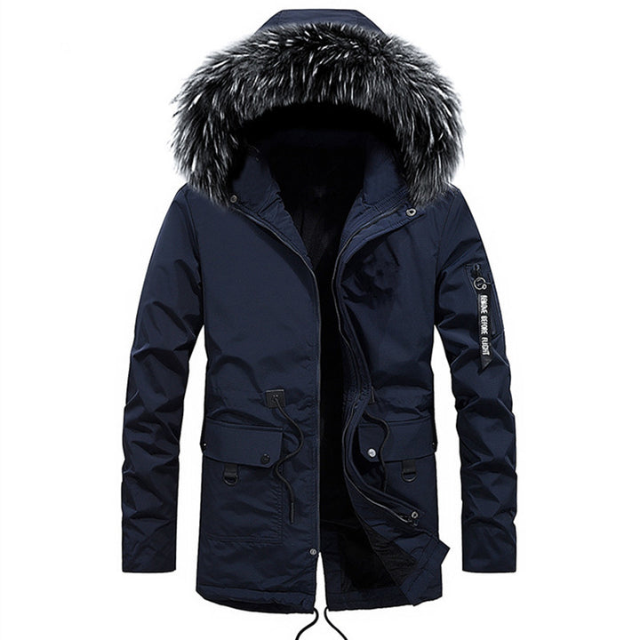 Herren Thermo-Parka mit abnehmbarer Kunstfellkapuze und wasserabweisender Isolierung Drune