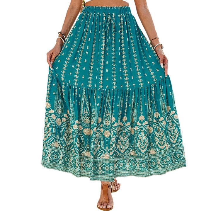 Damen Maxi-Rock mit elegantem Paisley-Design und fließendem Schnitt Drune