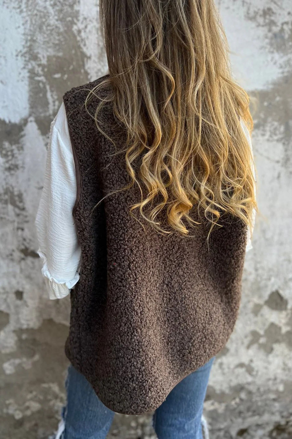 Drune | Sherpa Knopf Weste Jacke