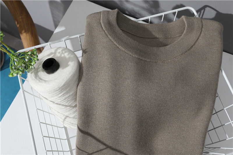 Damen Leichter Baumwoll-Mix Rundhals-Pullover mit minimalistischem Schnitt Drune
