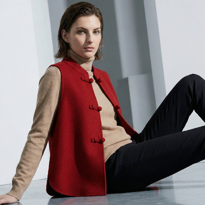 Damen Eleganter Wollmantel Drune