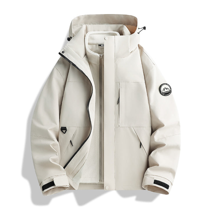 Damen Wasserabweisender Parka mit abnehmbarer Fleece-Innenjacke und Kapuze Drune